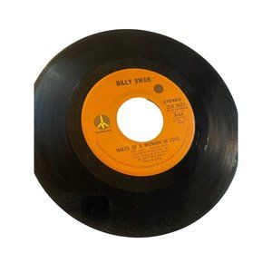 Vintage 7” vinyl record 45 RPM Billy Swan I can help ways of a woman in love